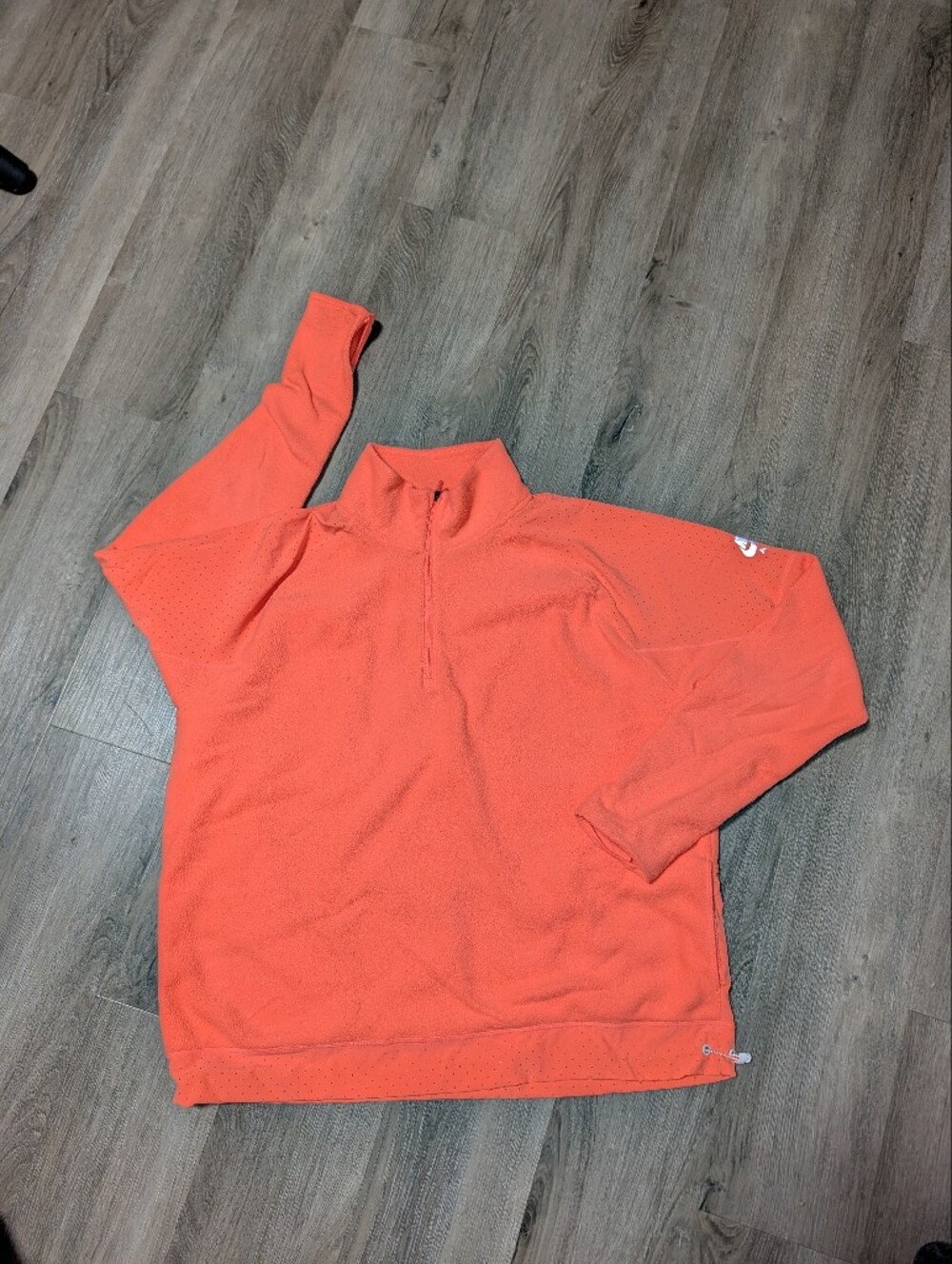 Nike Air Orange/Coral Half-Zip Pullover Sz Large